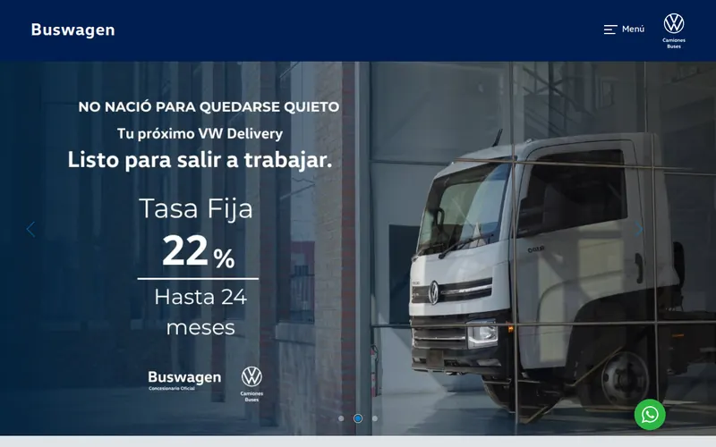 Portada del sitio de Buswagen